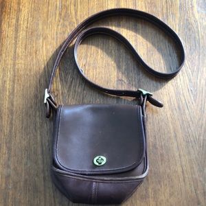 Brown leather vintage Coach crossbody